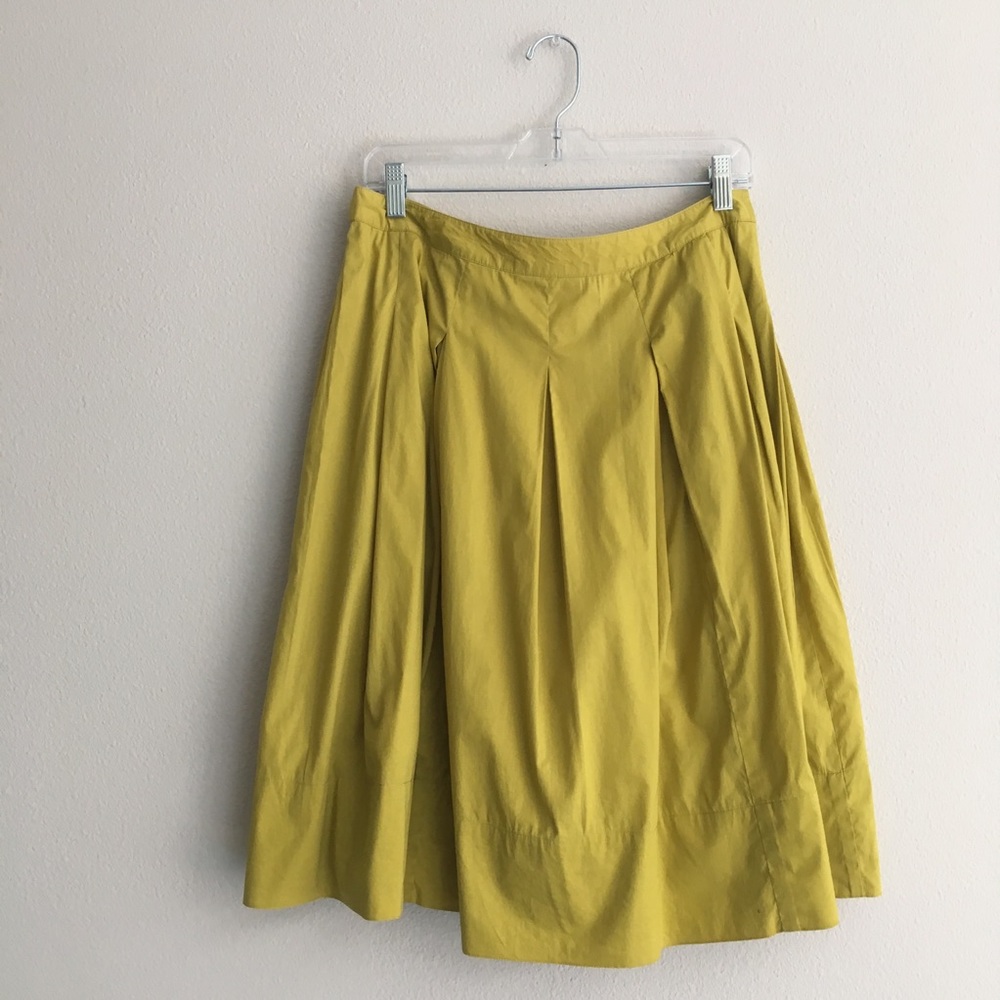 Talbots | Chartreuse A-line Skirt| Size:8P